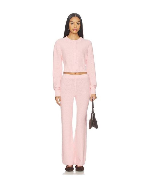 Lovers + Friends Pink Lora Textured Pant