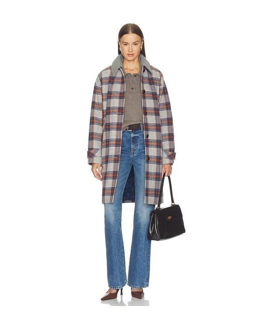 Veronica Beard Blue Laurent Dickey Coat With Collar