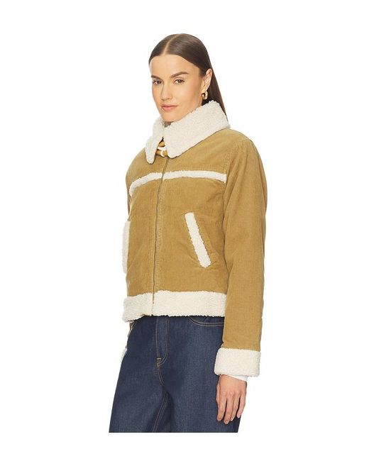 Amo Denim Blue Betty Shearling Jacket