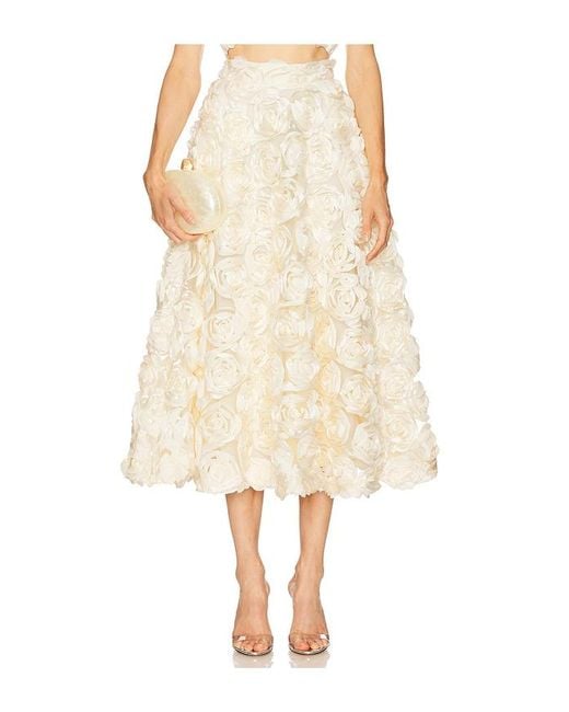 ROTATE BIRGER CHRISTENSEN Maxi Sun Skirt Natural