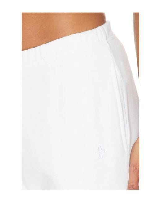 ÉTERNE White French Terry Boyfriend Pocket Sweatpant
