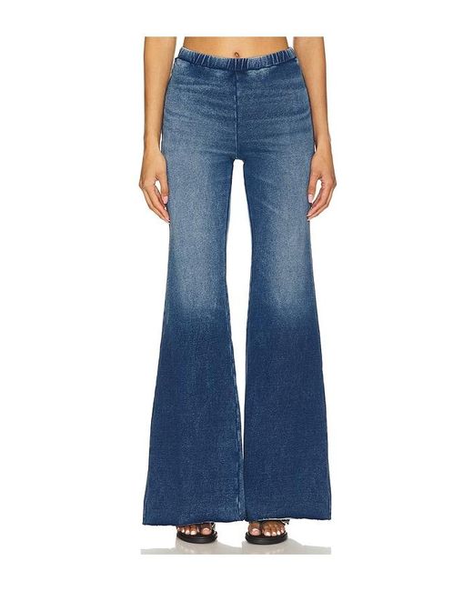 GOOD AMERICAN Blue Jeanius Pull On Flare Legging