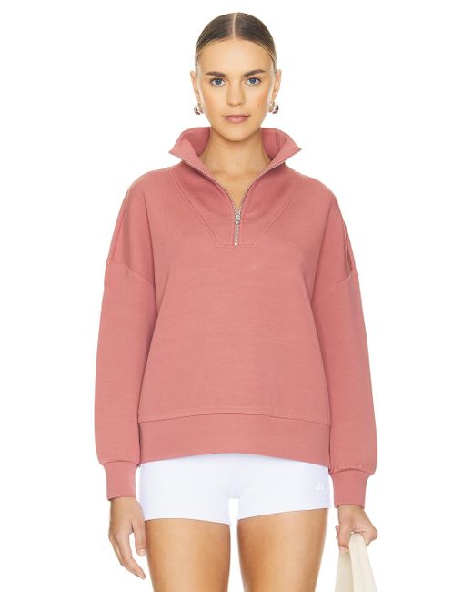 Varley Hawley Half Zip Sweatshirt Pink