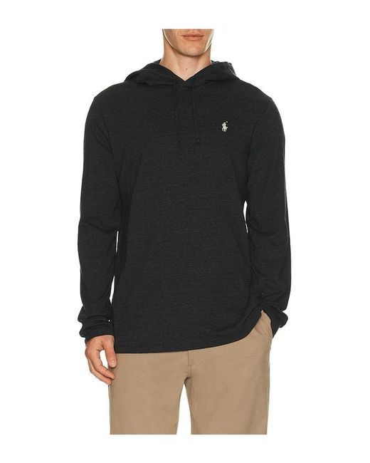 Polo Ralph Lauren Black Long Sleeve Hooded T-Shirt for men