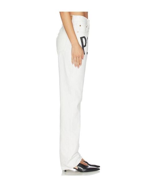 Polo Ralph Lauren White Rigid Denim Standard Straight Pants