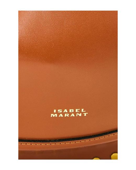 Isabel Marant Brown Oskan Moon Crossbody Bag