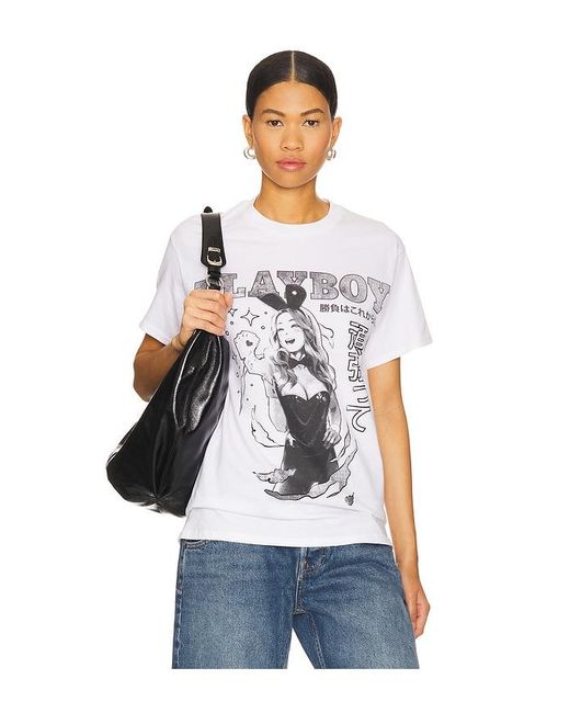 Playboy White Real Games Tee for men