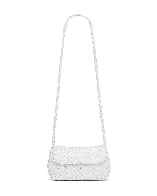 Loeffler Randall Vinnie Mini Woven Crossbody Bag White