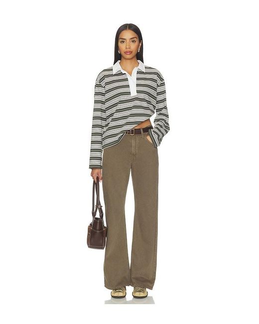 Rag & Bone Multicolor Kelly Stripe Polo Long Sleeve