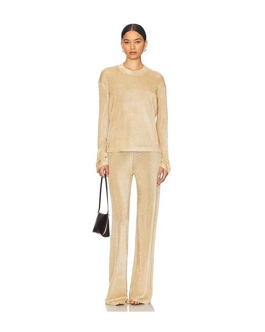 SER.O.YA Natural Hana Metallic Knit Top