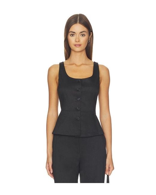 Theory Black Peplum Vest