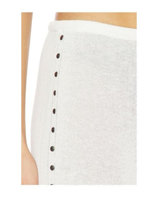 Frankie's Bikinis White Ela Knit Pant