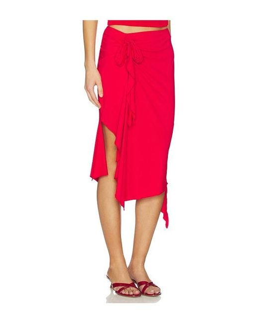 Lioness Red Rendezvous Midi Skirt