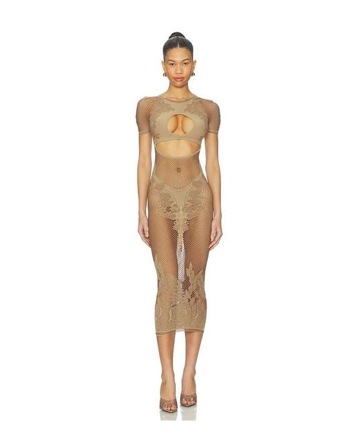 POSTER GIRL Natural Flower Midi Dress