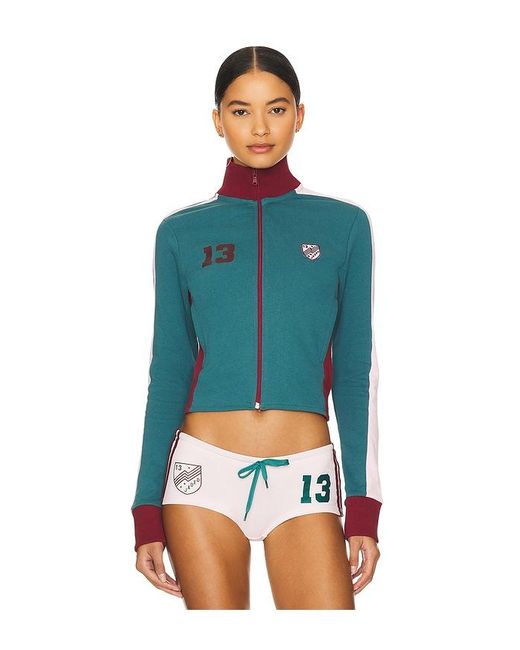 Jaded London Football Zip Track Top in Blue | Lyst