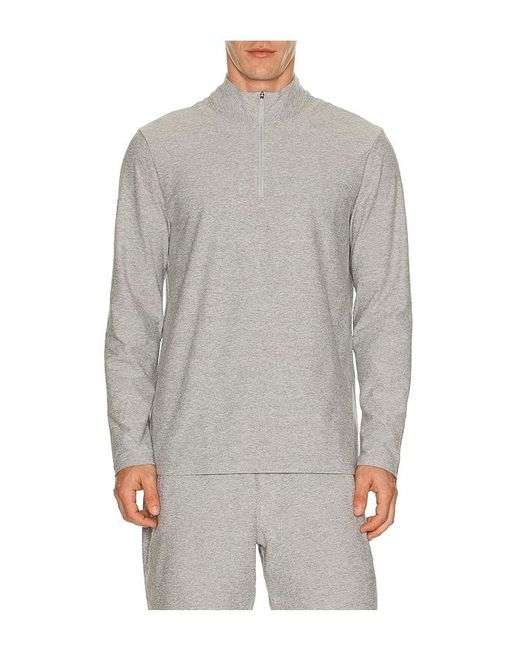 Beyond Yoga Gray Spacedye Terrain Quarter Zip Pullover for men
