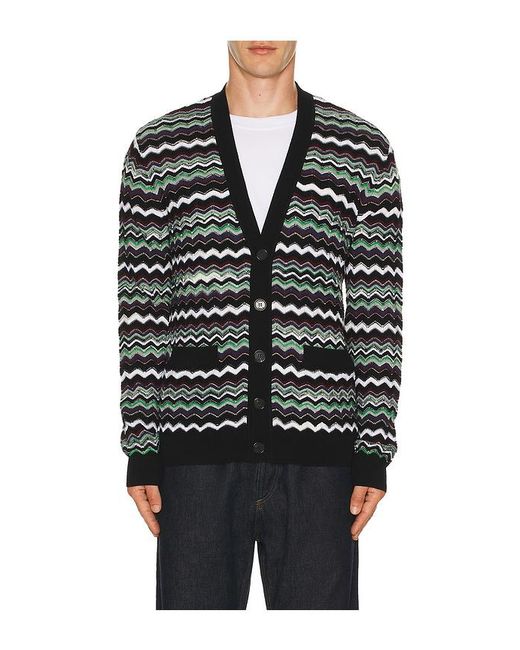 Missoni Black Buttoned Cardigan for men