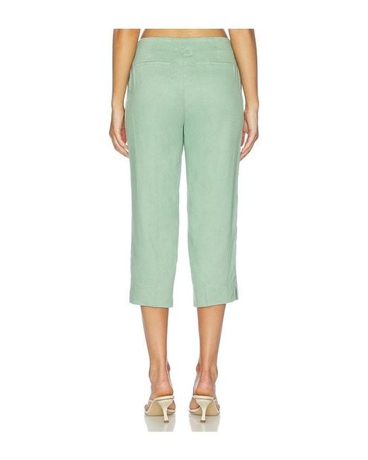 Theory Green Capri Linen Viscose Pants