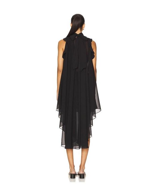 La Fuori Black Gathered Halter Top
