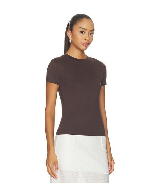 Theory Brown Tiny Apex Tee