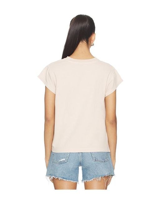 Agolde Blue Bryce Cap Sleeve Tee Shirt