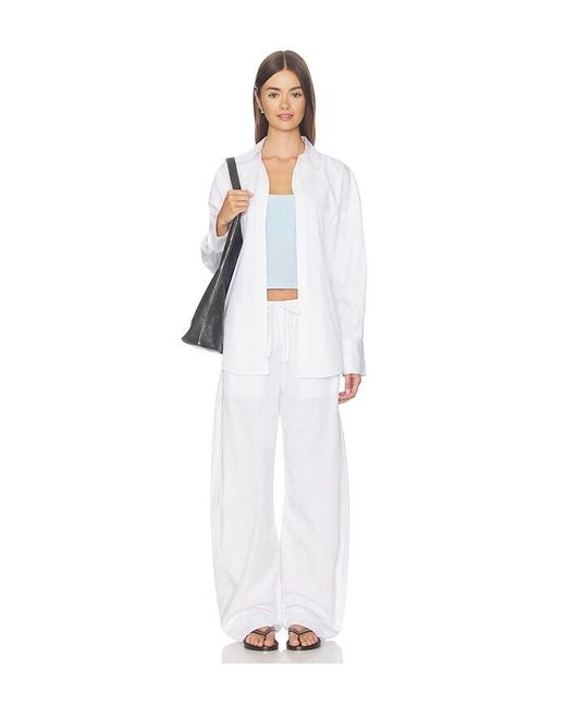 WAO White Poplin Button Up