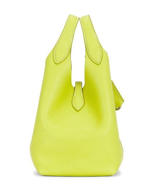 Polo Ralph Lauren White Shiny Drum Pebble Small Crossbody Bag