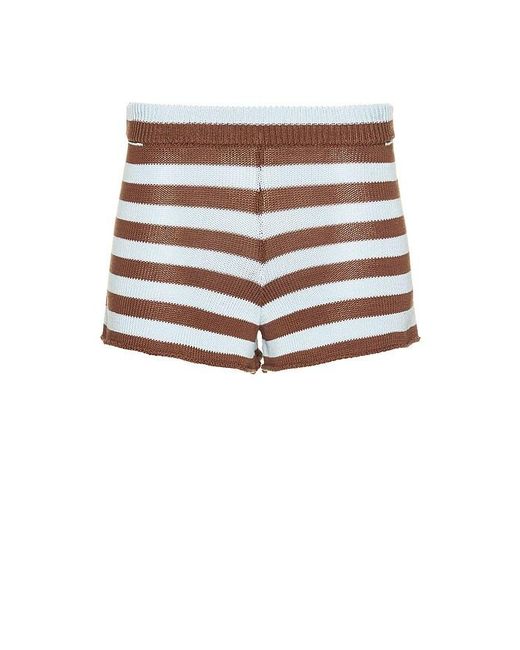 SRG Blue Izabelle Striped Knit Short