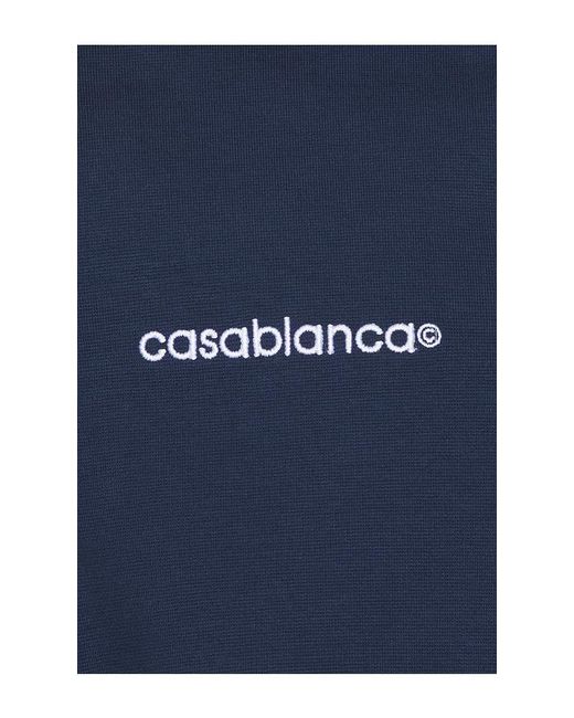 Casablanca Blue Punto Polo Collared Sweatshirt