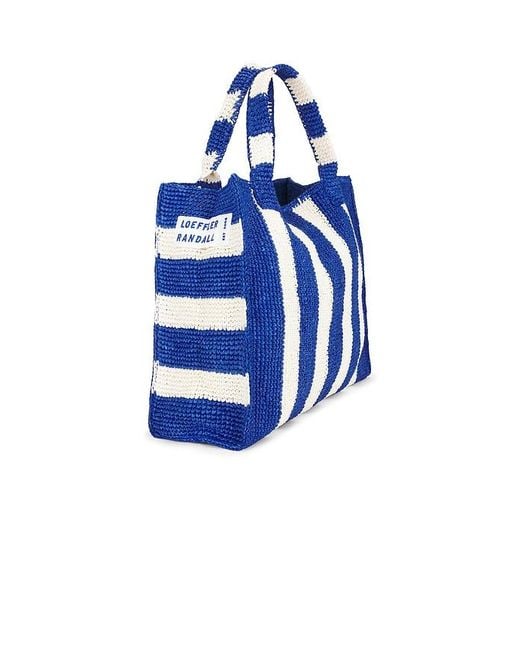 Loeffler Randall Blue Sol Crochet Raffia Tote Bag