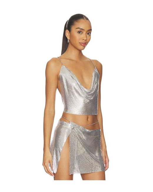 FAE Metallic Aura Glomesh Top