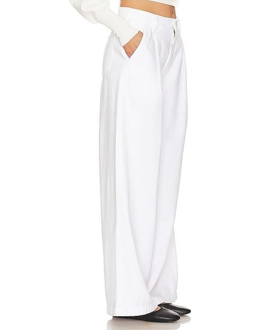 Agolde White Ellis Trouser Jeans
