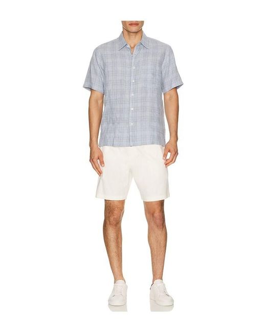 Theory White Moonsoft Cotton Easy Shorts for men