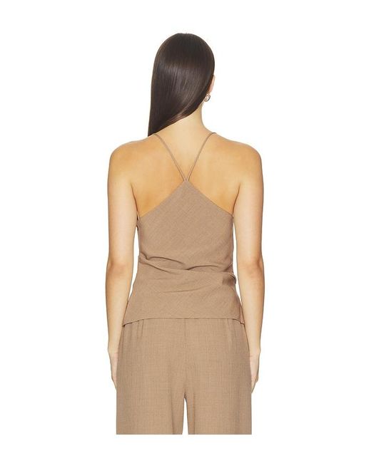 The Sei Natural Asymmetrical Cowl Top