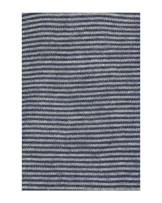 Faherty Brand Blue Linen Sweater Polo for men