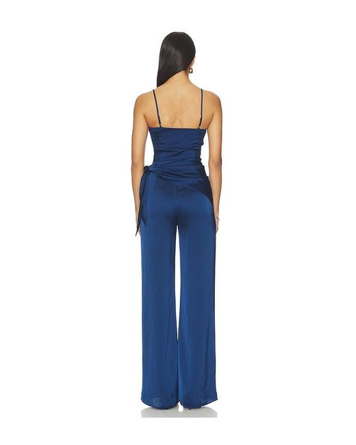 Amanda Uprichard Blue Cheryl Jumpsuit