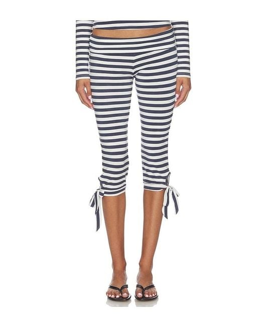 Caroline Constas Blue Bailey Capri Pants