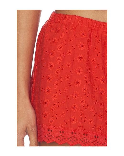 Nia Red X Revolve Eyelet Skort
