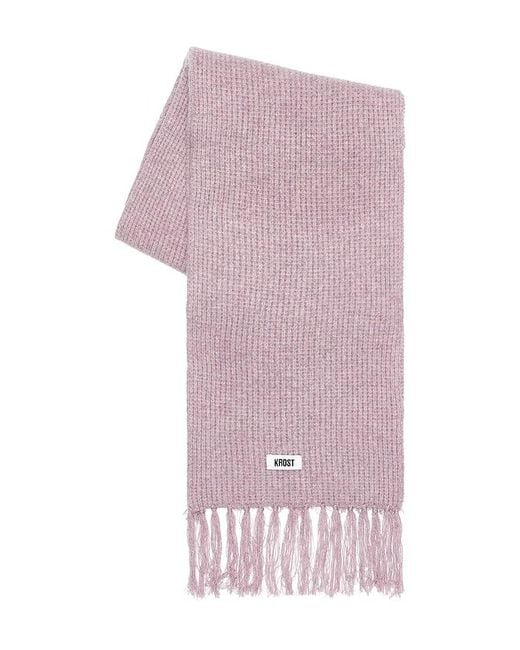 KROST Pink Wool Speckle Scarf for men
