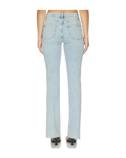 7 For All Mankind Blue Bootcut Tailorless Jean