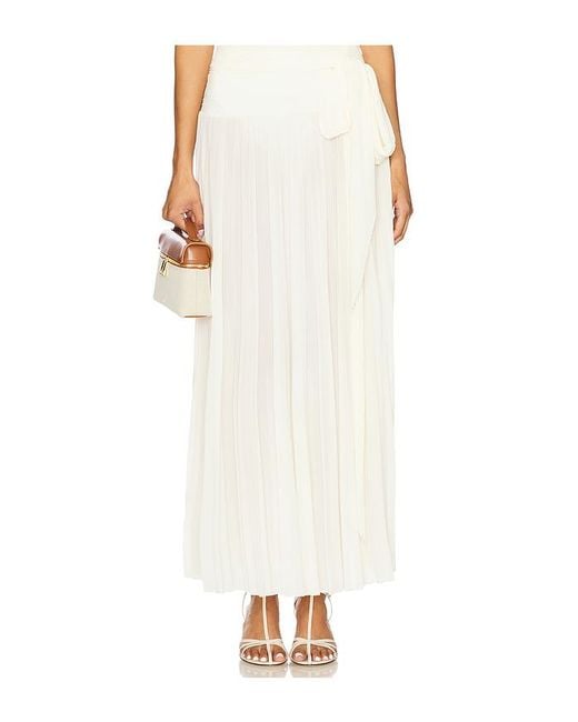 Ronny Kobo White Ines Skirt