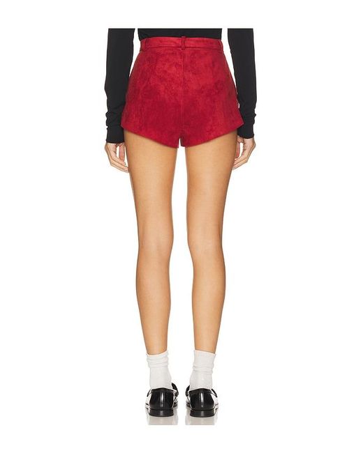 Amanda Uprichard Red X Revolve Kelso Suede Short
