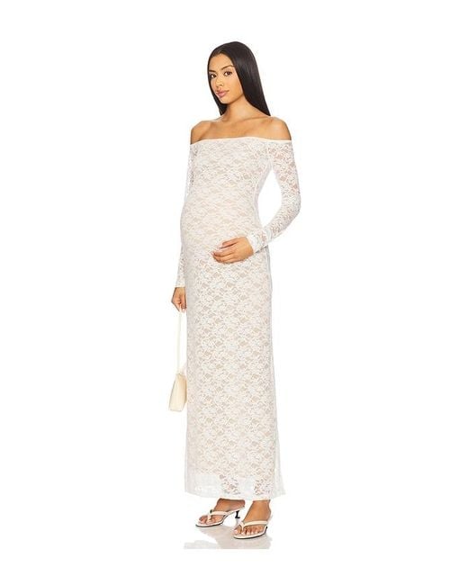 BUMPSUIT White Off The Shoulder Lace Dress