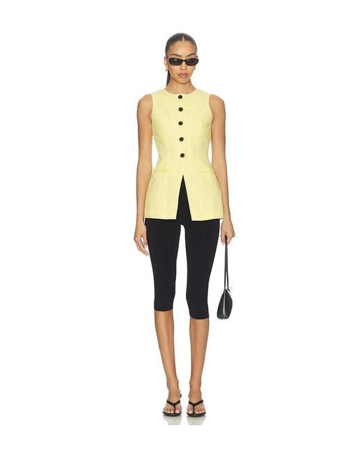 ALIGNE Natural Leo Linen Mix Waistcoat