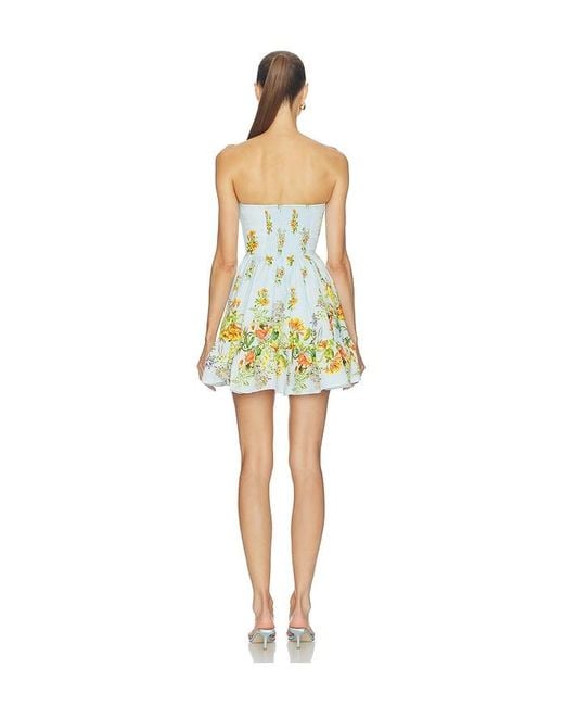 Hemant & Nandita Blue Off-Shoulder Short Dress