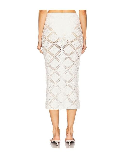L'academie White 'Academie Baileigh Midi Skirt