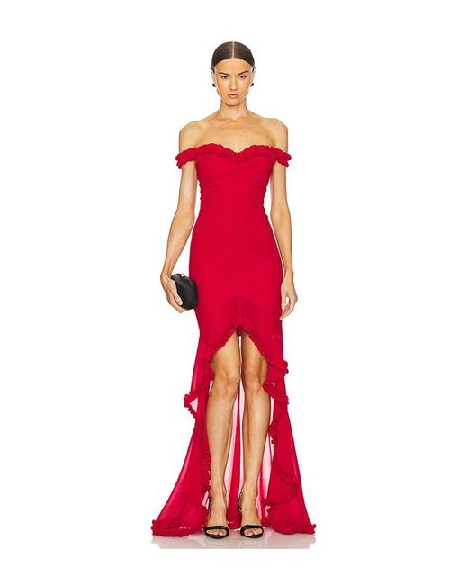 MAJORELLE Red Chandra Gown