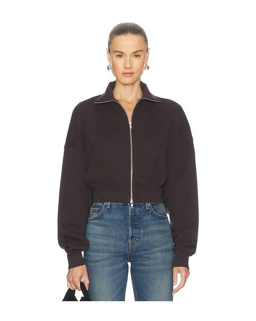 Agolde Black Darby Zip Up