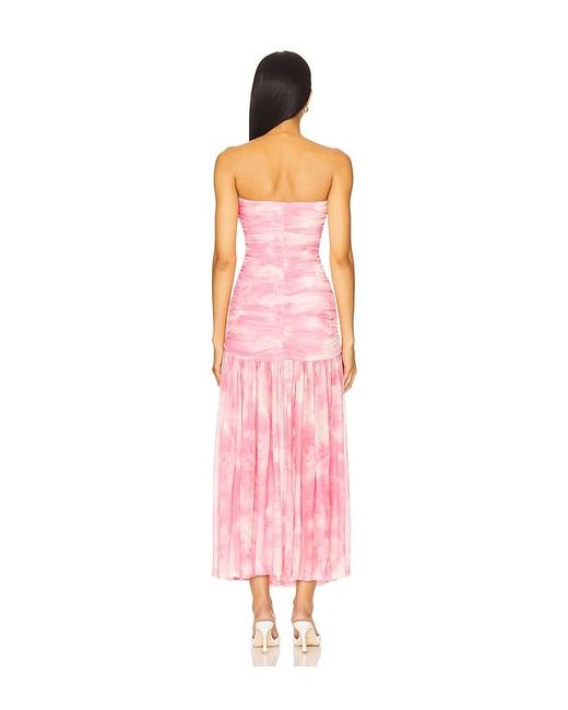 Bardot Pink Solana Mesh Maxi Dress