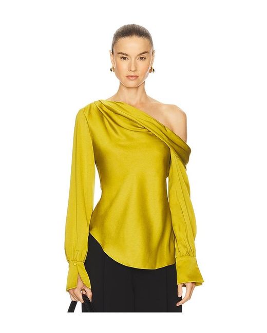 Jonathan Simkhai Yellow X Revolve Alice One Shoulder Top